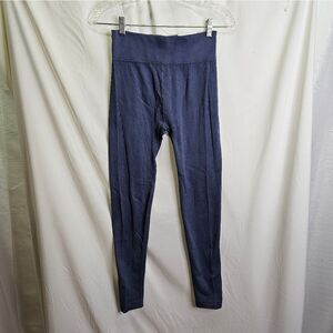 SO High Rise Ribbed Seamless Leggings in Cyclone Blue Size Small